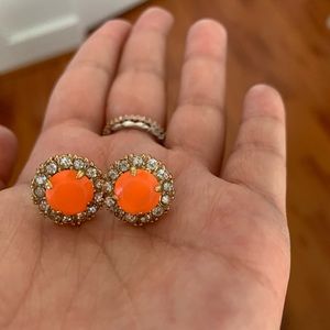 Kate Spade Orange Earrings with Crystals ❤️